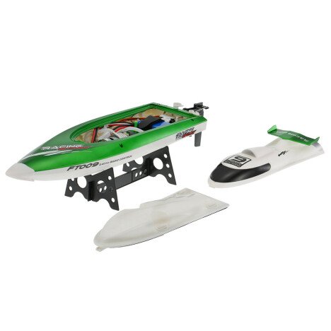 Barca cu telecomanda iUni FT009 Top Speed Racing Flipped Boat, Verde