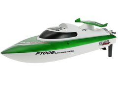 Barca cu telecomanda iUni FT009 Top Speed Racing Flipped Boat, Verde